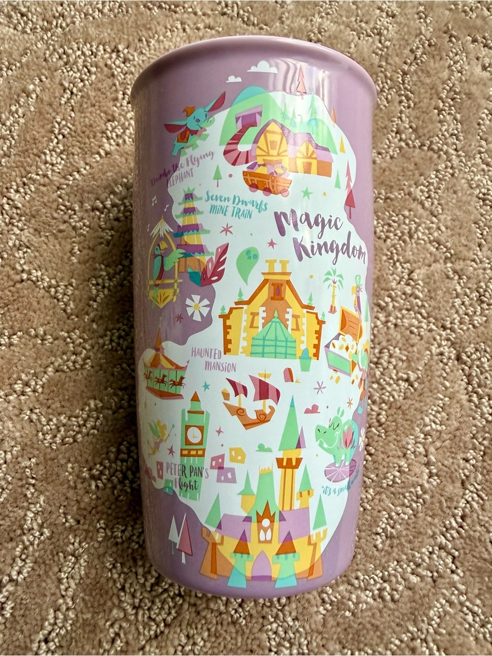 RARE 2020 Starbucks Magic Kingdom WDW Graphic Map Ceramic Tumbler